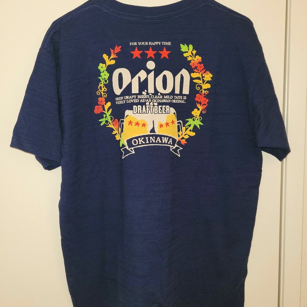 NWT Okinawa Orion Draft Beer Blue T-shirt XXL Made in Japan